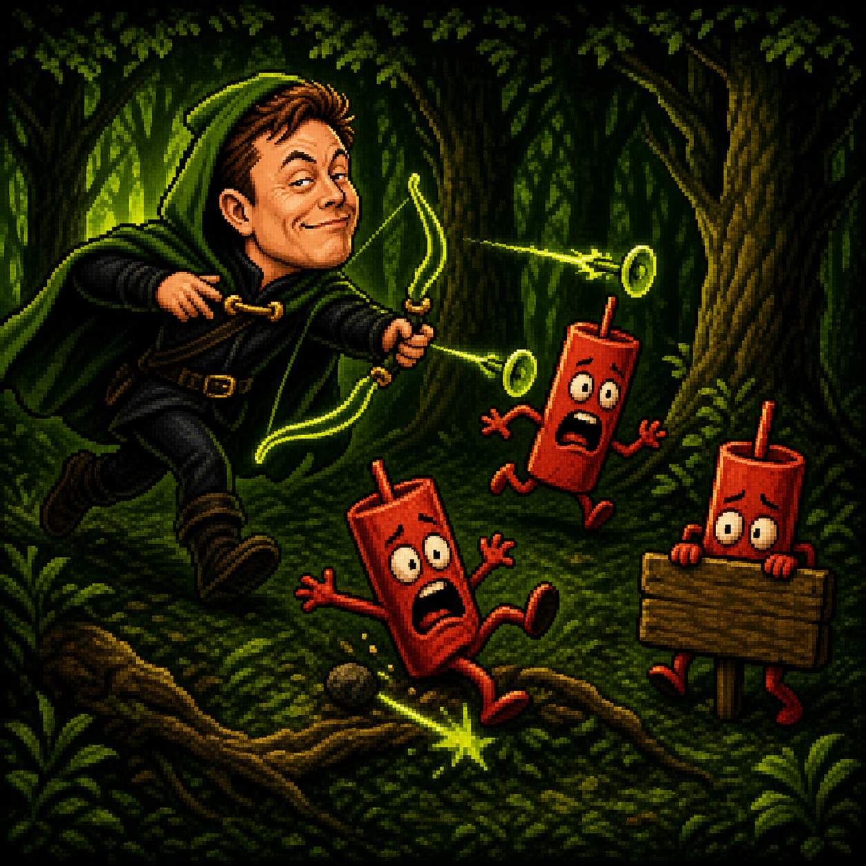 Elon Hood chasing red candles